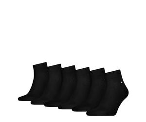 Tommy Hilfiger Herren Quarter Socken ECOM 6er Pack Schwarz Weiss Grau 75% Baumwolle 39-42 43-46 47-49, Größe:43-46, Farbe:Black (001)