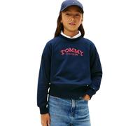 Tommy Hilfiger High Rib Hem Crew Neck Kg0kg08989 Felpa Pullover, Blue (Dark Night Navy), 6 Anni Bambina