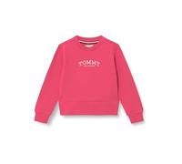 Tommy Hilfiger High Rib Hem Crew Neck Kg0kg08989 Felpa Pullover, Red (Vintage Cerise), 4 Anni Bambina