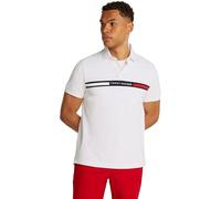 Tommy Hilfiger Uomo Maglietta Polo Maniche Chest Insert Regular Fit, Bianco (White), S