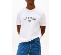 Tommy Hilfiger Hilfiger Flock Tee Regular Fit T-shirt White Taglia: S | T-shirt stampate Outlet | Uomo | Bianco
