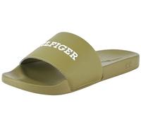 Tommy Hilfiger Hilfiger Raised Pool Slide FM0FM05022, Ciabatta Uomo, Verde (Mash Green), 40.5 EU