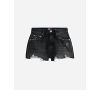 Tommy Jeans - Distressed Raw Hem Denim Shorts - - Shorts - Donna - Nero - W25