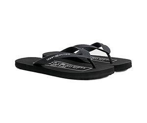 Tommy Hilfiger Infradito Uomo Rubber Beach Sandal Scarpe da Mare, Nero (Black), 40 EU