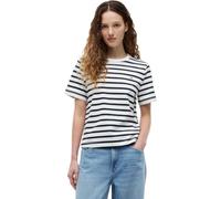Tommy Hilfiger T-Shirt da Donna Interlock Boxy C-NK SS TEEWW0WW49646 S/S, a Righe bretoni, Ecru/Blu Scuro Scuro, S