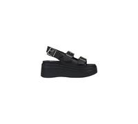Tommy Hilfiger Jeans Black Leather Sandal - EU39/US9
