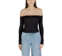 Tommy Hilfiger Jeans Black Recycled Cotton Long Sleeve T-Shirt - IT38|XS