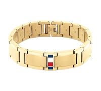 Tommy Hilfiger Jewelry Bracciale a Maglie da Uomo in Oro Giallo con la Iconica Bandiera 2790658