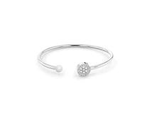 Tommy Hilfiger Jewelry Bracciale Bangle Aperto da Donna in Acciaio Inossidabile con Cristalli - Disponibile in versione Oro, Oro Rosso o Argento