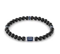 Tommy Hilfiger Jewelry Braccialetto da uomo in perle in legno Nero - 2790323