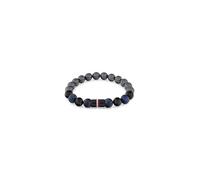 Tommy Hilfiger Jewelry Braccialetto di Perline da Uomo con Pietre di Sodalite, Ematite e Onice Nero o con Perle in Onice Nero, Occhio di Tigre e Legno Scuro