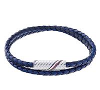 Tommy Hilfiger Jewelry Braccialetto in Corda da Uomo in Pelle Blu Navy - 2790470