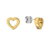 Tommy Hilfiger Jewelry Orecchini a Perno da Donna in Oro Giallo a Forma di Cuore - 2780972