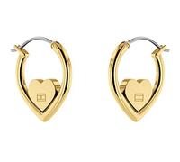 Tommy Hilfiger Jewelry Orecchini Hinge da Donna in Oro Giallo con un Dettaglio a Forma di Cuore - 2780557