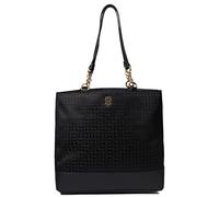 Tommy Hilfiger Joy II Tote Square Monogram Jacquard Black Tonal One Size