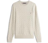 Tommy Hilfiger, ,Knitwear ,Uomo ,Beige ,XL Classic Cotton Cable Crew Neck