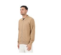 Tommy Hilfiger, ,Knitwear ,Uomo ,Marrone ,XL Cardigan Polo con Zip e Maglia Testurizzata