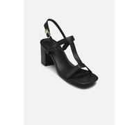 Tommy Hilfiger Donna Sandali Leather Block Heel con Tacco, Nero (Black), 41