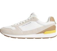 Tommy Hilfiger Light Eva Runner Seasonal Mesh Fm0fm05907, Basso Top Uomo, White (Ecru/Classic Stone), 43 EU