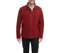 Tommy Hilfiger Lightweight Polar Fleece Jacket Giacca in Pile, Rosso, L Uomo