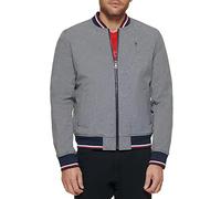 Tommy Hilfiger Lightweight Varsity Rib Knit Bomber Jacket Giacca, Soft Shell Grigio Melange, XXL Uomo