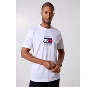 Tommy Hilfiger - Linear Flag Graphic MW0MW41338 Bianco - Abbigliamento M Bianco