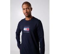 Tommy Hilfiger - Linear Flag Graphic MW0MW41497 Blu - Abbigliamento M Blu