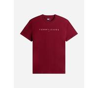 Tommy Hilfiger Linear Logo M - T-shirt - Uomo - Rosso XS