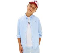 Tommy Hilfiger Bambino Camicia Linen Blend Relaxed Fit, Blu (Sweet Blue), 12 Anni