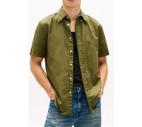 Tommy Hilfiger Linen Blend Solid Ss Shirt Dark Artichoke Taglia: XXL | Camicie Casual Outlet | Uomo | Bianco
