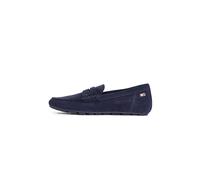 Tommy Hilfiger Donna Scarpa Driver Flag Soft Suede Loafer Elegante, Blu (Space Blue), 37 EU