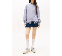Tommy Hilfiger Logo AppliquÉ Washed Boxy Sweatshirt Periwinkle Dusk Taglia: M | Maglioni a maglia Outlet | Donna | Blu