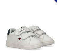 Tommy Hilfiger Logo Hook And Loop Trainers, White, 21