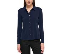 Tommy Hilfiger Long Sleeve Collared Button Front Top Camicia Down, Midnight, M Donna