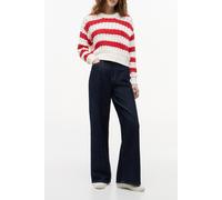 Tommy Hilfiger Loose Cable Sweater Amaryllis Red/stripe Taglia: S | Maglioni a maglia Outlet | Donna | Rosso