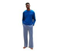 Pigiama lungo in jersey di cotone Blu S Tinta unita
