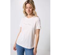 Tommy Hilfiger - Lurex Script Reg C-N WW0WW47210YA8 Bianco - Abbigliamento XXL Bianco