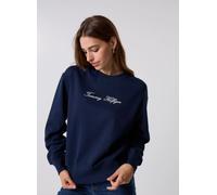 Tommy Hilfiger - Lurex Script Reg Swt WW0WW47159C1G Blu - Abbigliamento L Blu