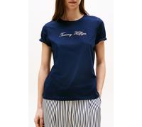 Tommy Hilfiger Lurex Script Regular Fit T-shirt Navy Taglia: S | Maglie Sportivi Outlet | Donna | Blu