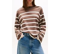 Tommy Hilfiger Lwk Gold Button Boat Hot Coco/ivory Silk Taglia: S | Maglie a manica lunga Outlet | Donna | Giallo