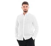 Tommy Hilfiger - M Camicia Pigment Dyed Solid Regular Fit - - Shirts - Uomo - Bianco - L