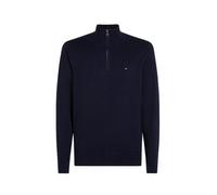 Pima Org Ctn Cashmere Zip Mock by Tommy Hilfiger L Blu