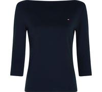 Tommy Hilfiger Maglietta Maniche Lunghe Donna Slim Scollo a Barca, Blu (NOS Desert Sky), 3XL