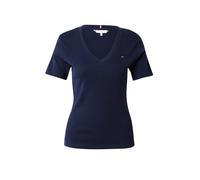 Tommy Hilfiger T-Shirt Maniche Corte Donna New Slim Cody V-Neck Scollo a V, Blu (NOS Desert Sky), M