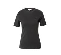 Tommy Hilfiger Donna T-Shirt Maniche Corte Slim Cody Scollo Rotondo, Nero (Black), L