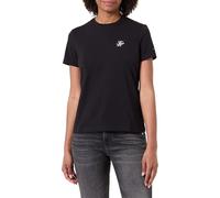 Tommy Hilfiger Maglietta da Donna TH Script Reg C-NK SS Tee WW0WW47809 S/S, Nero (Nero), M, Nero (Nero), M