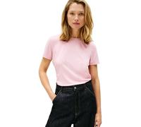 Tommy Hilfiger Maglietta da Donna TH Script Reg C-NK SS Tee WW0WW47809 S/S, Rosa (Bonita Pink), L, Rosa (Bonita Pink), L