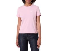 Tommy Hilfiger Maglietta da Donna TH Script Reg C-NK SS Tee WW0WW47809 S/S, Rosa (Bonita Pink), M, Rosa (Bonita Pink), M