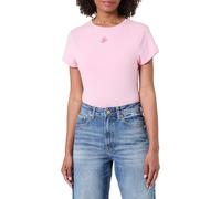 Tommy Hilfiger Maglietta da Donna TH Script Slim SS WW0WW48710, Rosa, L