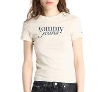 Tommy Hilfiger Maglietta da donna Tjw Slim Essential Logo Tee EXT, Bianco antico, L
